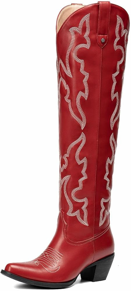 Gradinery Cowboy Boots For Women Embroidered Fashion Classic Cowgirl Western Boots With Chunky He... | Amazon (US)