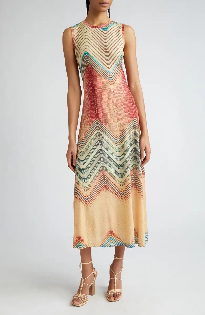 Orla Zig Zag Stripe Midi Dress | Nordstrom