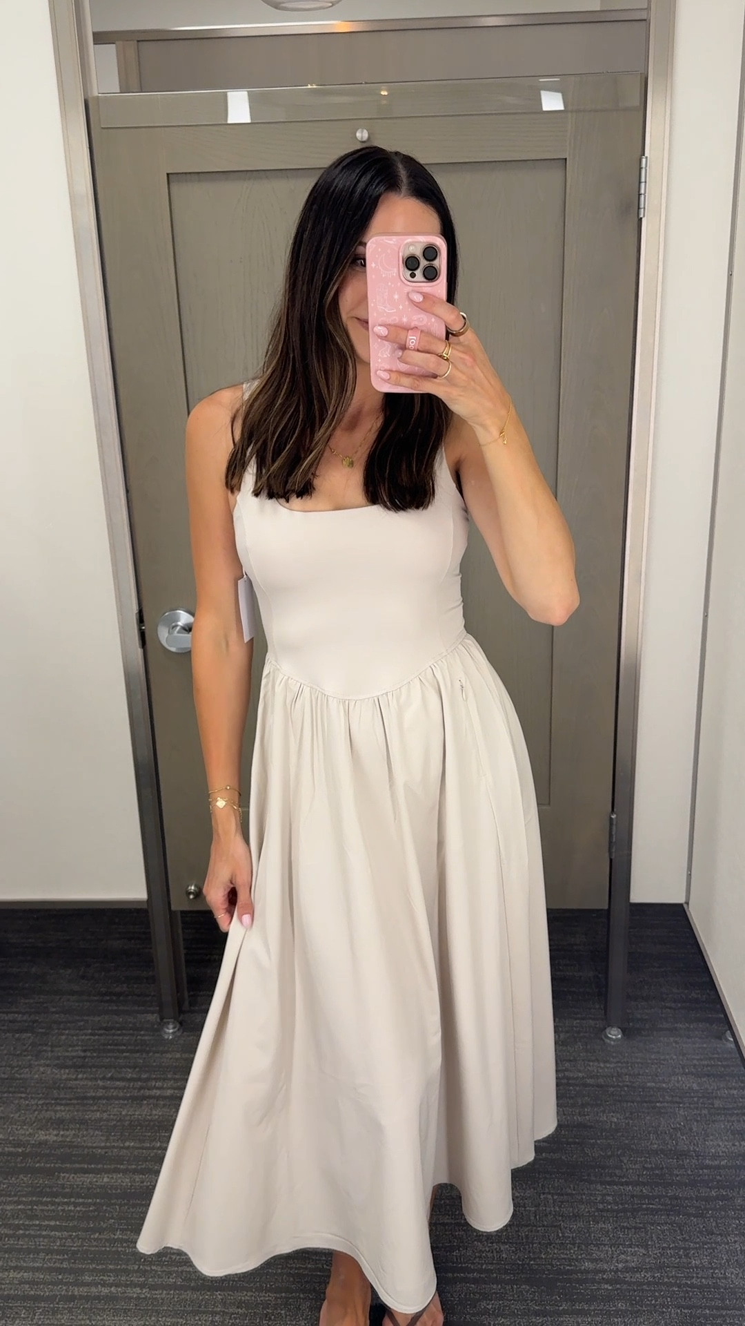 This mixed media active dress is a hidden NSale gem. The top is like align material with a built in bra and removable pads! True to size, wearing a S. 

#LTKActive #LTKSaleAlert #LTKFindsUnder100