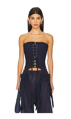 Selkie The A La Mode Corset in Dark Navy from Revolve.com | Revolve Clothing (Global)