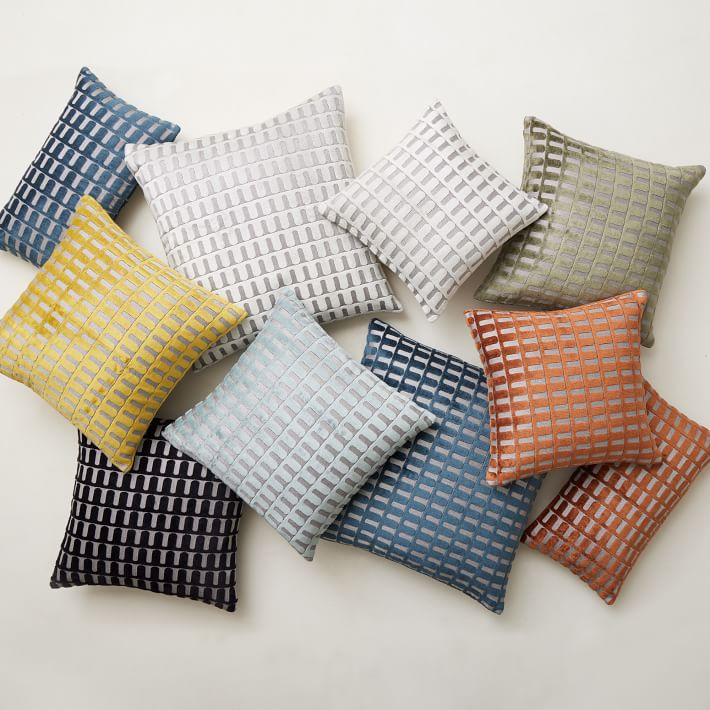 Cut Velvet Archways Pillow Cover | West Elm (US)