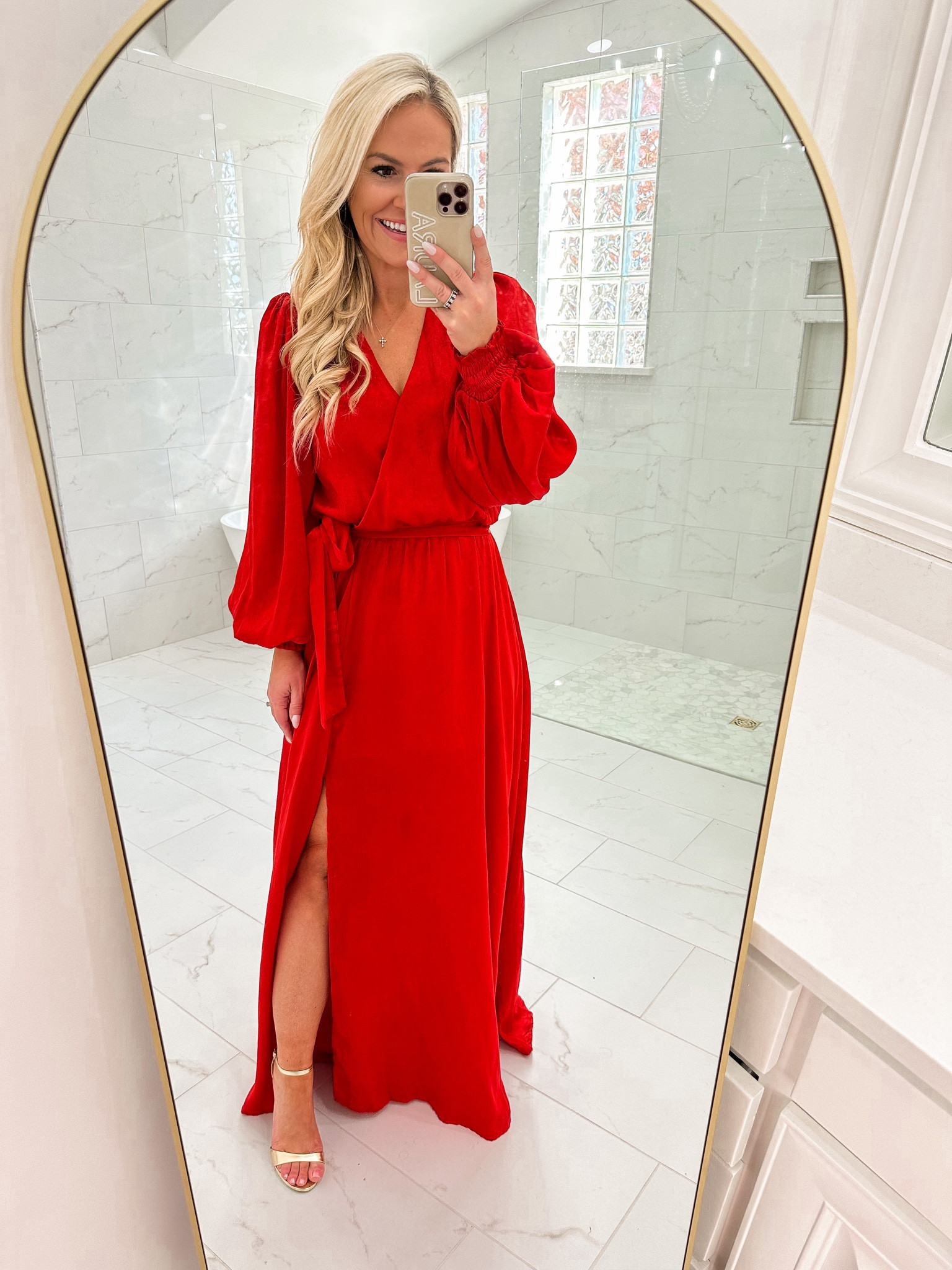 20% promo code MERRITTGIVES20 for site wide!! Absolutely love this holiday red maxi! Runs tts wearing size small. Runs long. I am 5’6 for reference. 

#LTKsalealert #LTKHoliday #LTKGiftGuide