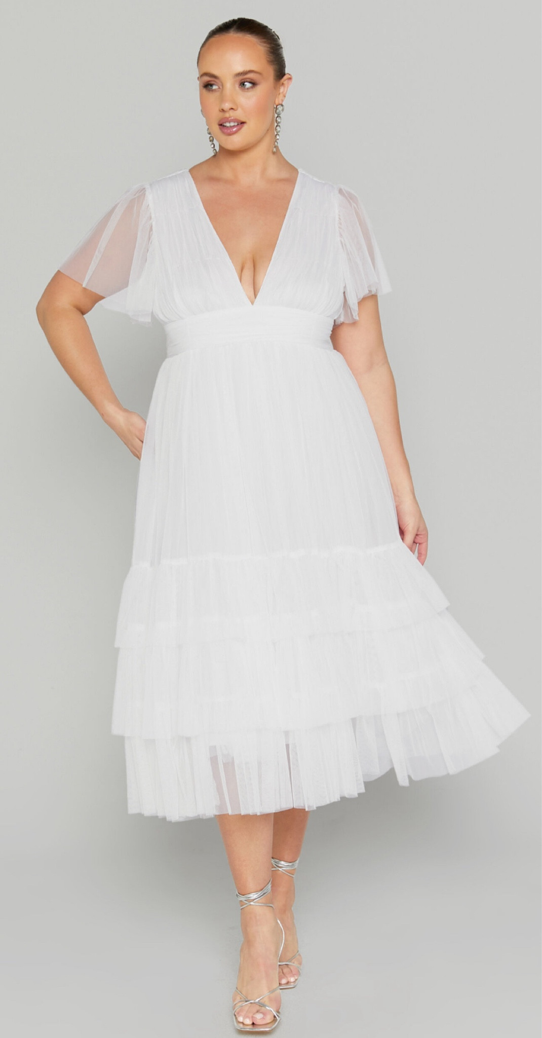 White tulle midi dress

#LTKWedding