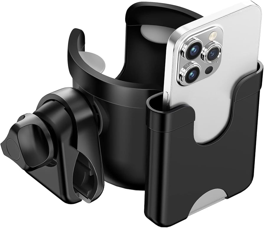 Guiseapue Stroller Cup Holder with Phone Holder, Bottle Holder for Wheelchair, Walker, Bike, Stro... | Amazon (US)