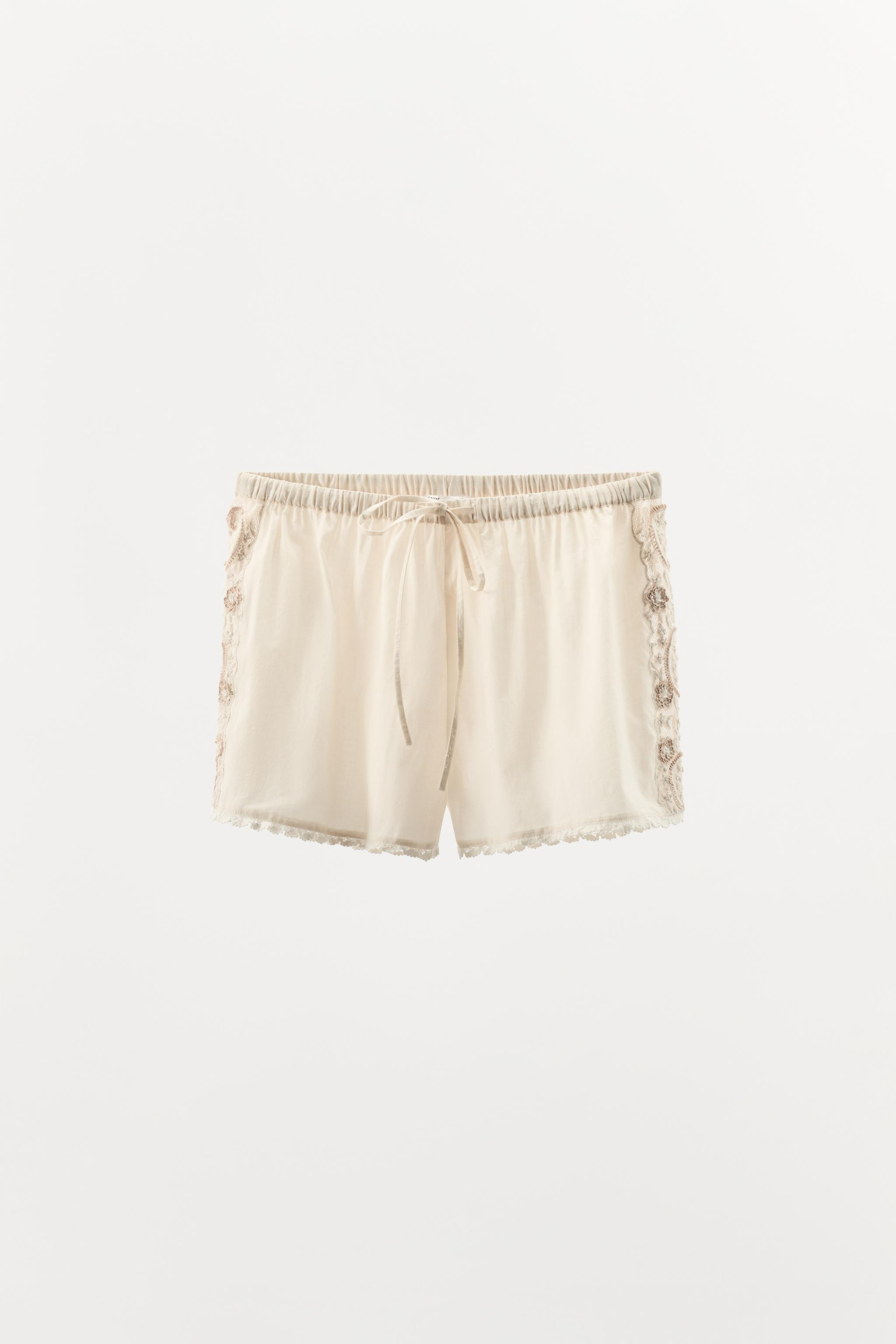 LIMITED EDITION EMBROIDERED BEAD SHORTS | Zara UK