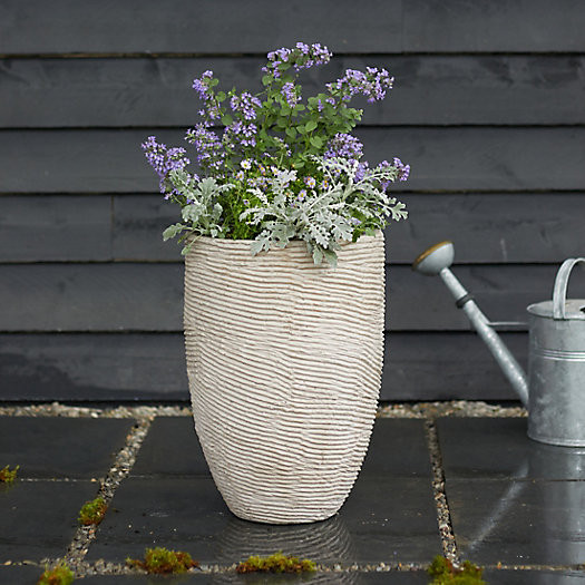 Tall Textured Fiber Cement Planter | Terrain