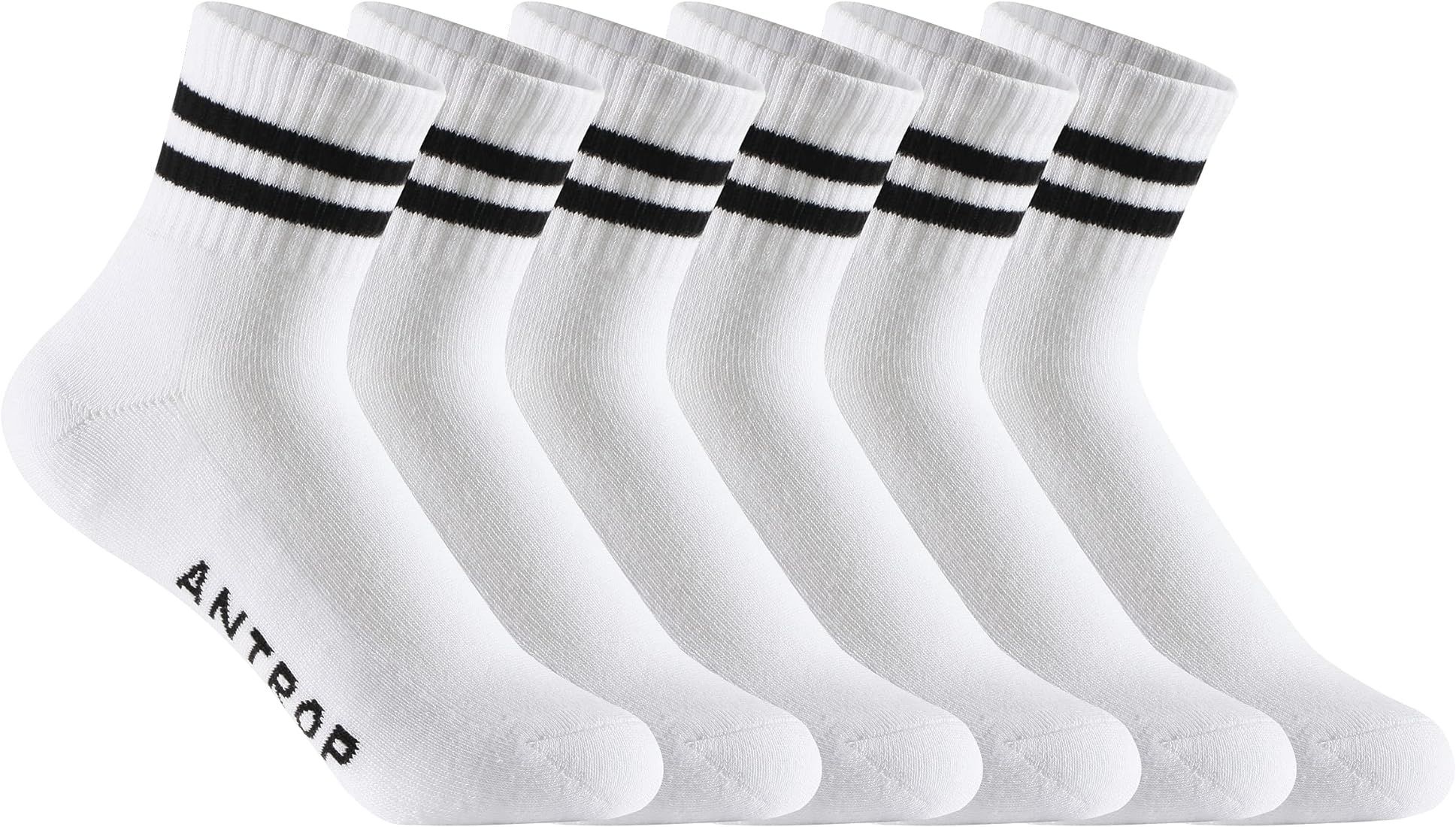 Amazon.com: ANTROP WoMen Quarter Crew Cotton Heel Tab Athletic Running Cushion Socks ?6 Pairs? : ... | Amazon (US)