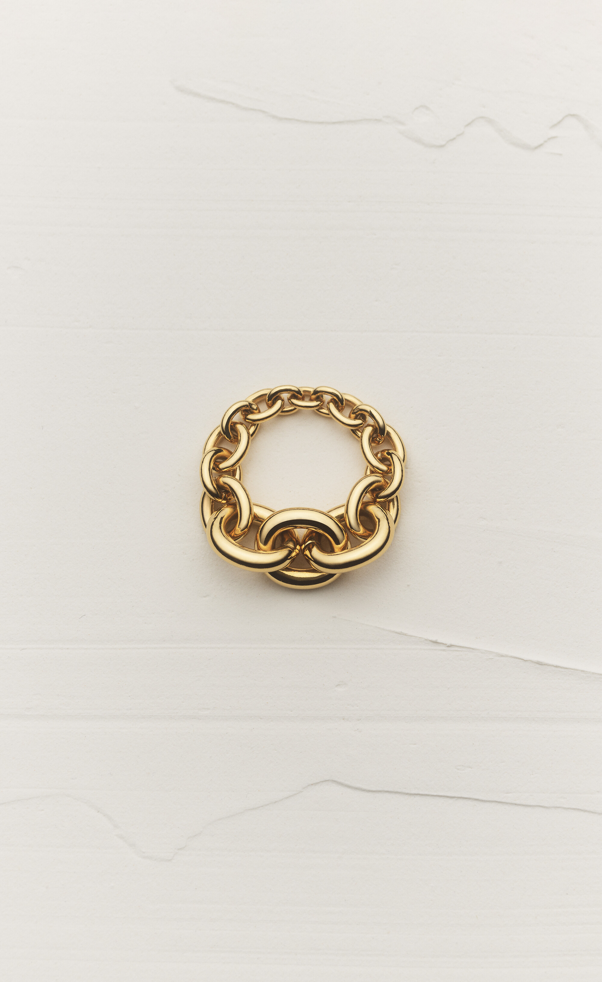 Saint Laurent Graduated Chain Ring In 18k Yellow Gold - Yellow/gold - One Sizenisex - 08 | Saint Laurent Inc. (Global)