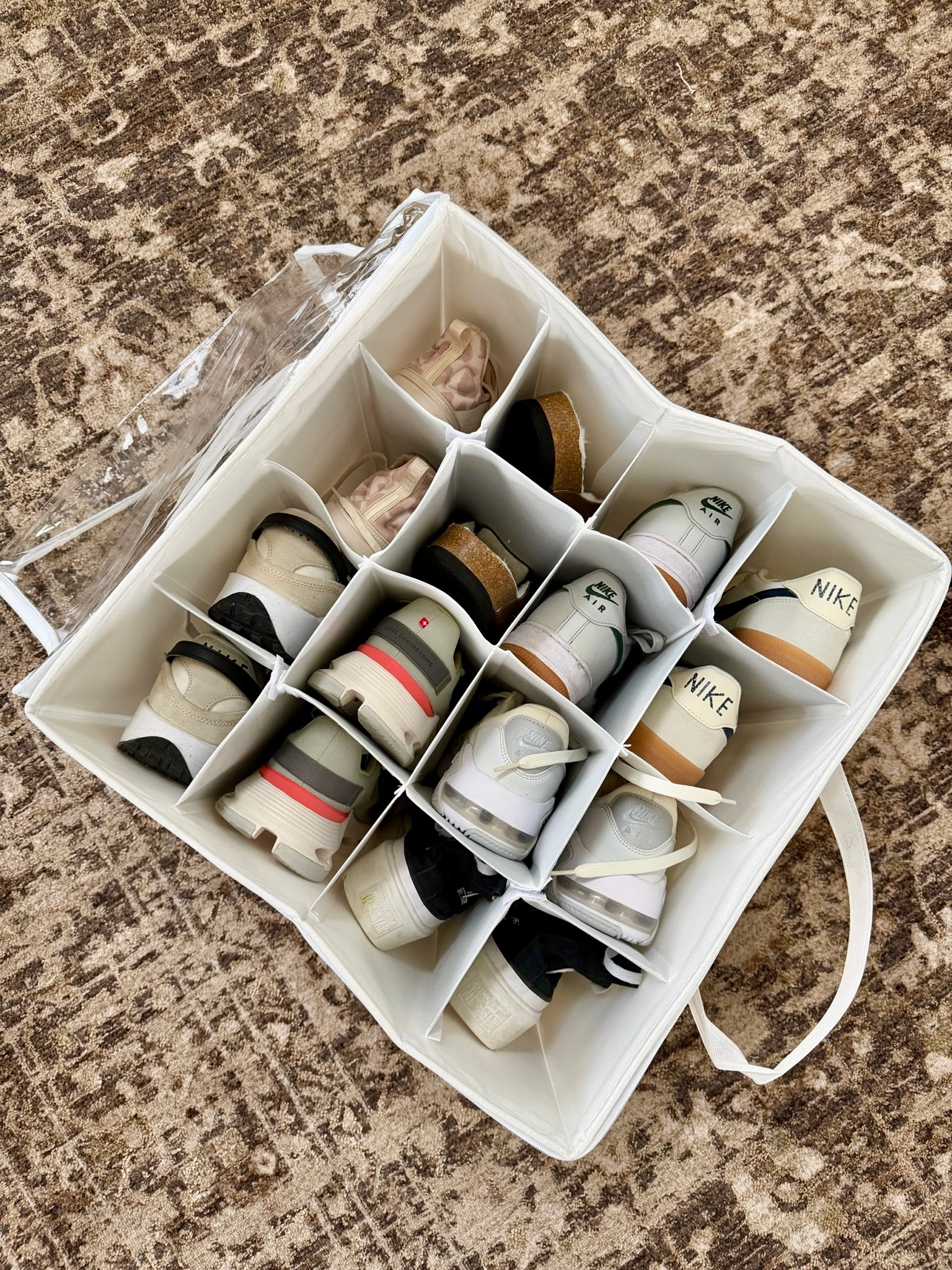 I finally found a shoe storage solution that actually works 🙌 These keep pairs together, visible, and off the floor — no more digging or messy closets. I use them for everyday sneakers and even sandals, and they tuck away so cleanly. Simple, affordable, and such a space saver. Love this find from @spaceaid

#LTKU #LTKSaleAlert