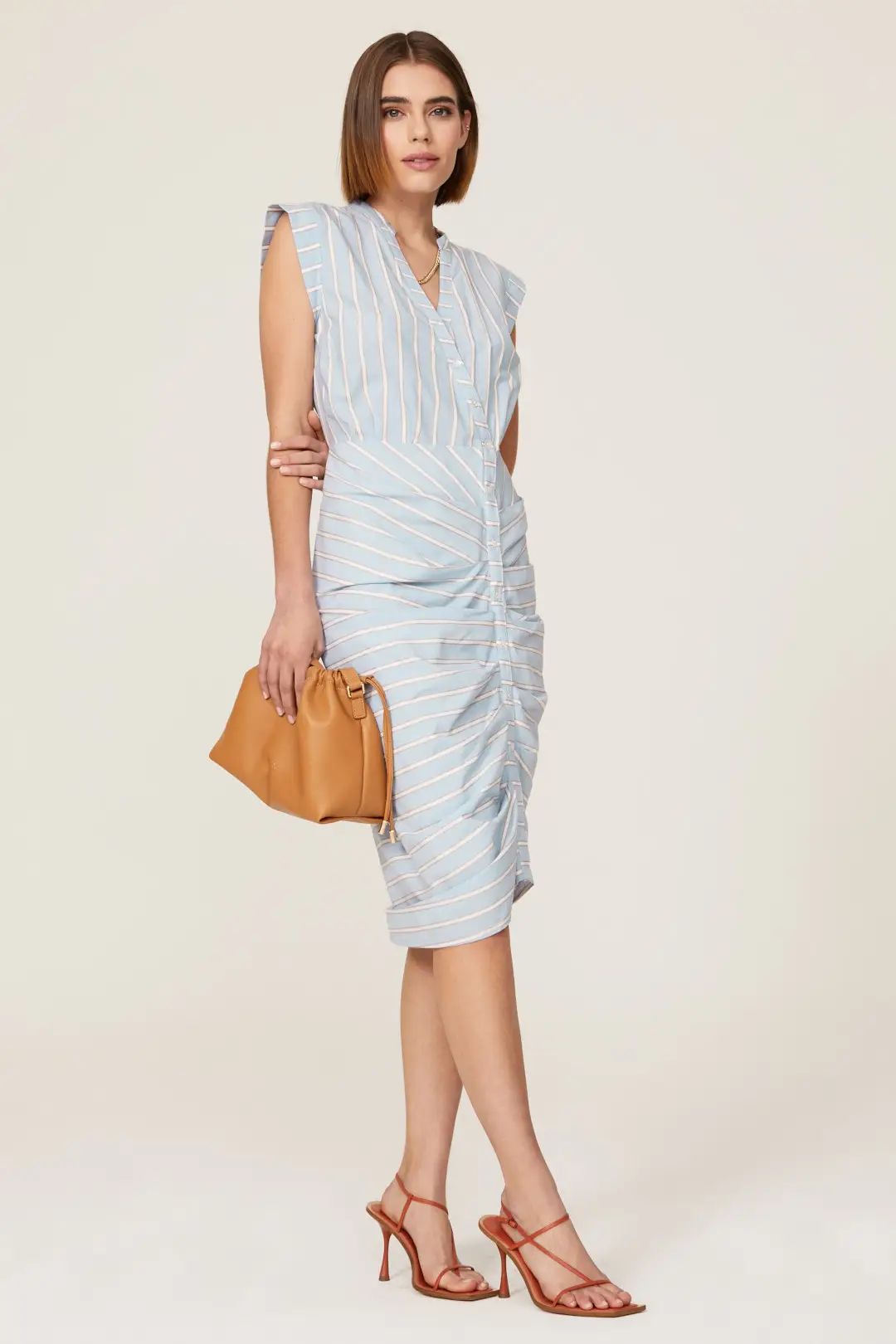 Ruched Stripe Shirtdress | Rent the Runway