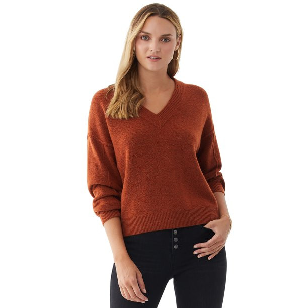 Scoop Women's V-Neck Sweater | Walmart (US)