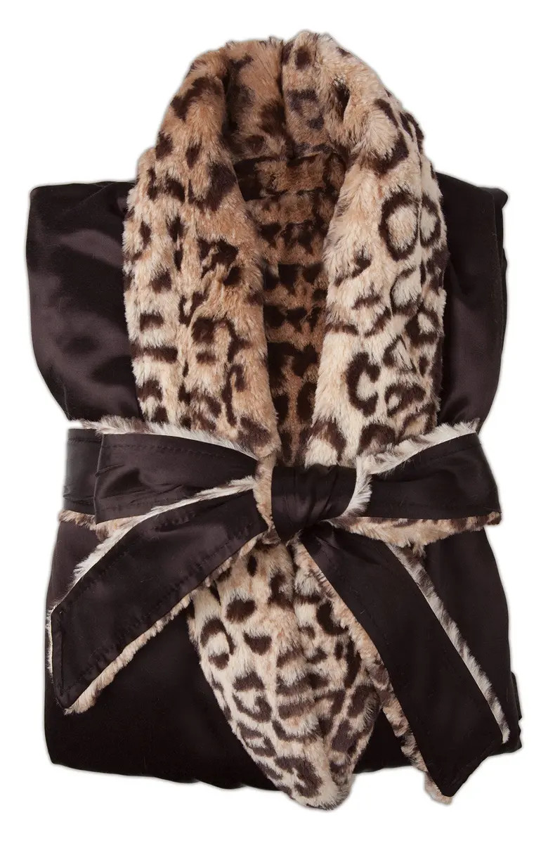 Faux Fur & Satin Robe | Nordstrom