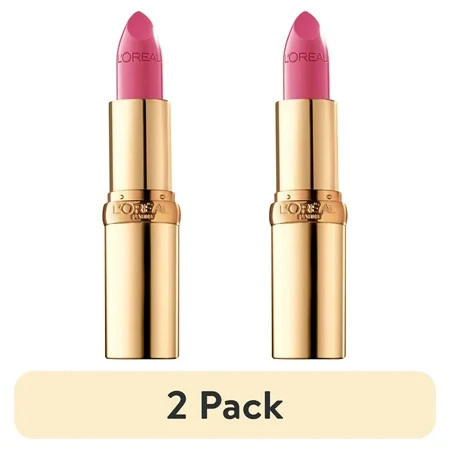 (2 pack) L'Oreal Paris Colour Riche Original Satin Lipstick for Moisturized Lips, 180 Pink Flamingo | Walmart (US)