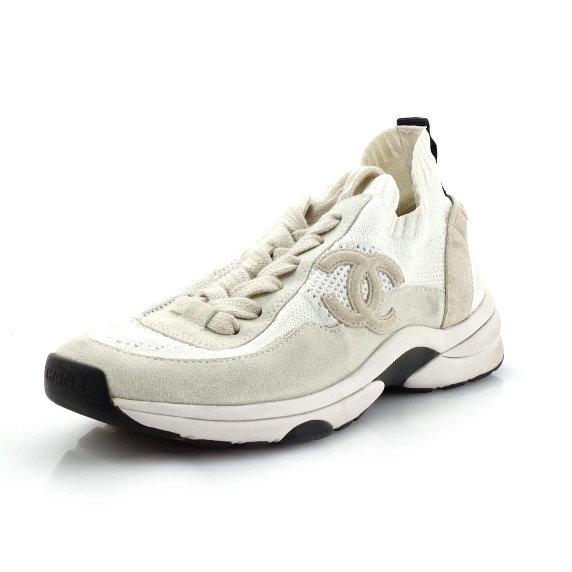 Women's CC Low-Top Sneakers Suede and Knit Fabric | Shop Simon