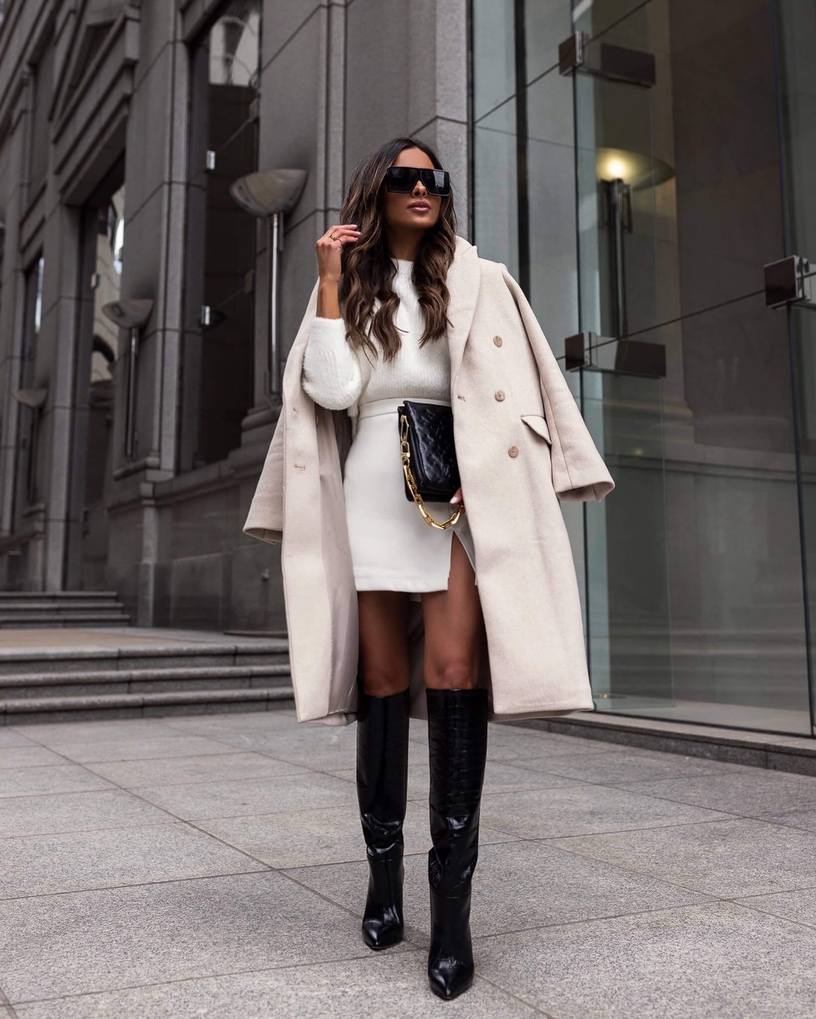 Winter white outfit
Ivory coat
White miniskirt
White sweater
Paris Texas boots

#LTKFindsUnder100 #LTKHoliday #LTKootd