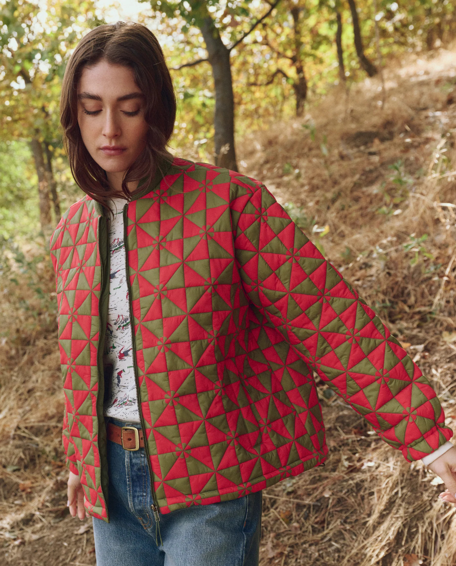 The Alps Puffer Jacket. -- Quilted Vintage Army | THE GREAT.