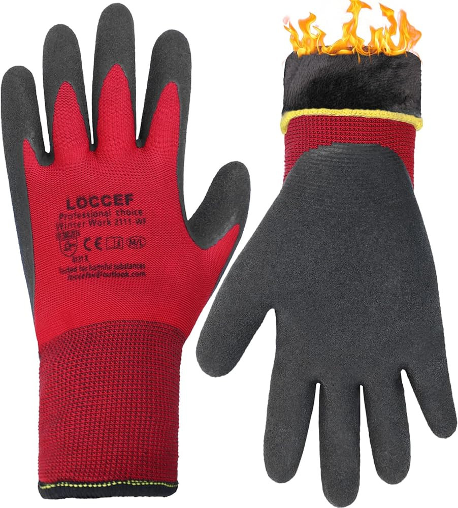 LOCCEF 2 Pairs Winter Work Gloves for Men and Women, Freezer Gloves for Work Below Zero, Thermal ... | Amazon (US)