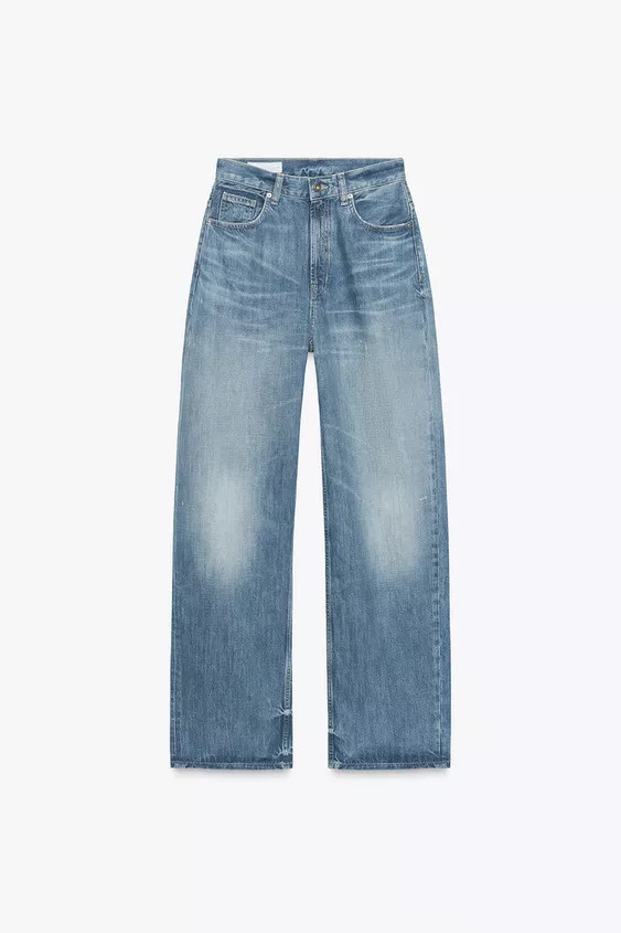 TRF HIGH RISE STRAIGHT WIDE LEG JEANS | Zara Canada