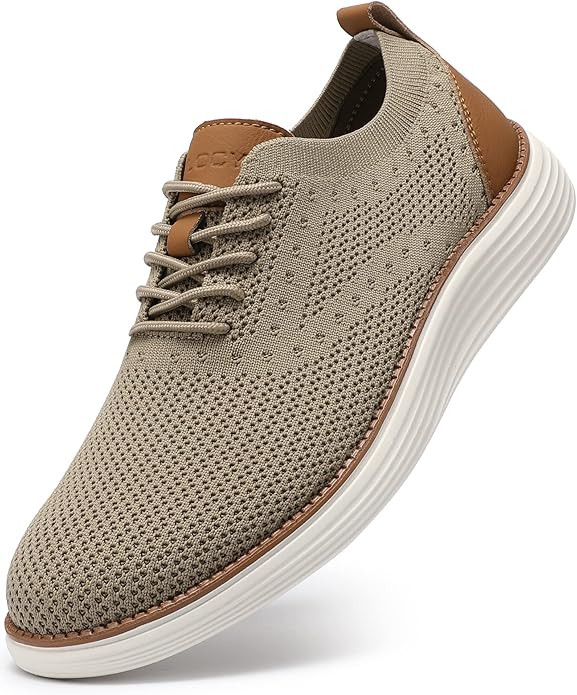 VILOCY Men's Casual Dress Sneakers Lace-Up Oxfords Business Mesh Breathable Walking Shoes Tennis ... | Amazon (US)