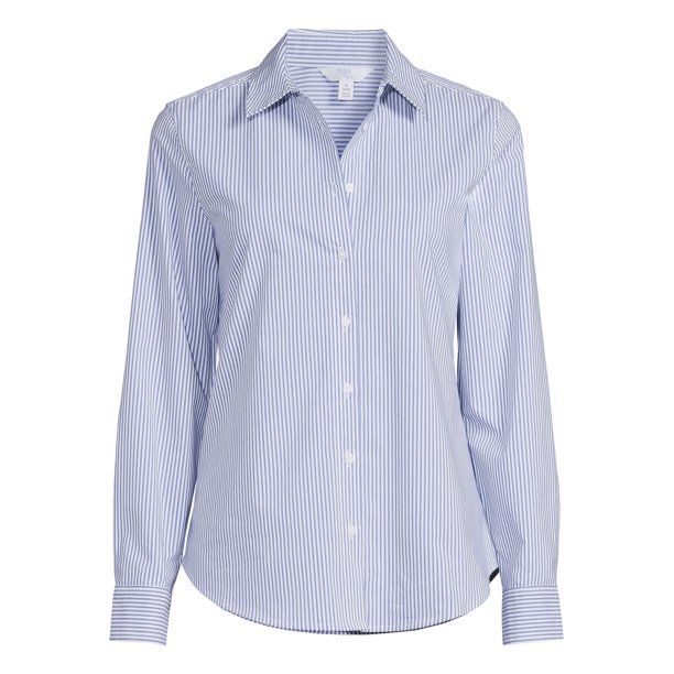 Time and Tru Women's Button Front Shirt - Walmart.com | Walmart (US)