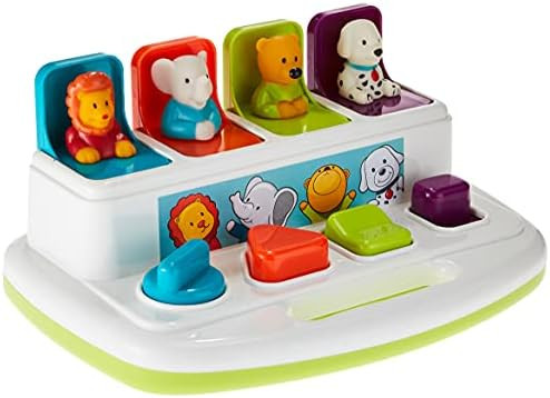 Battat – Pop-Up Pals – Color Sorting Animal Push & Pop Up Toy for Kids 18 Months +, Multi | Amazon (US)