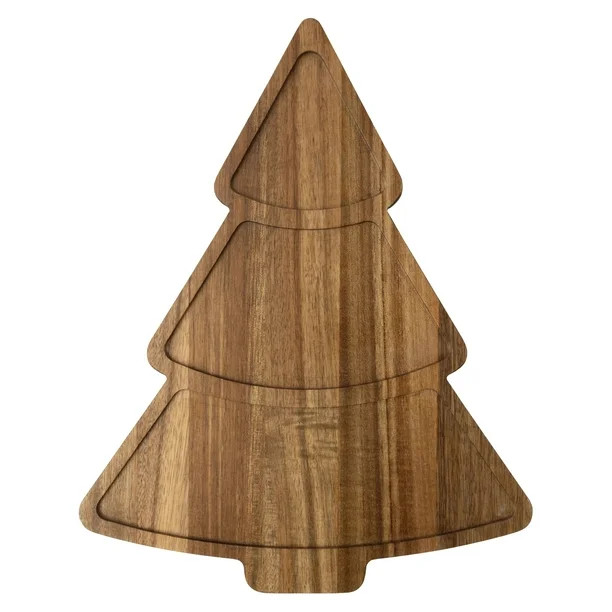 Holiday Time Gngrbbd Man 12.7"×10" Acacia Wood Tray | Walmart (CA)
