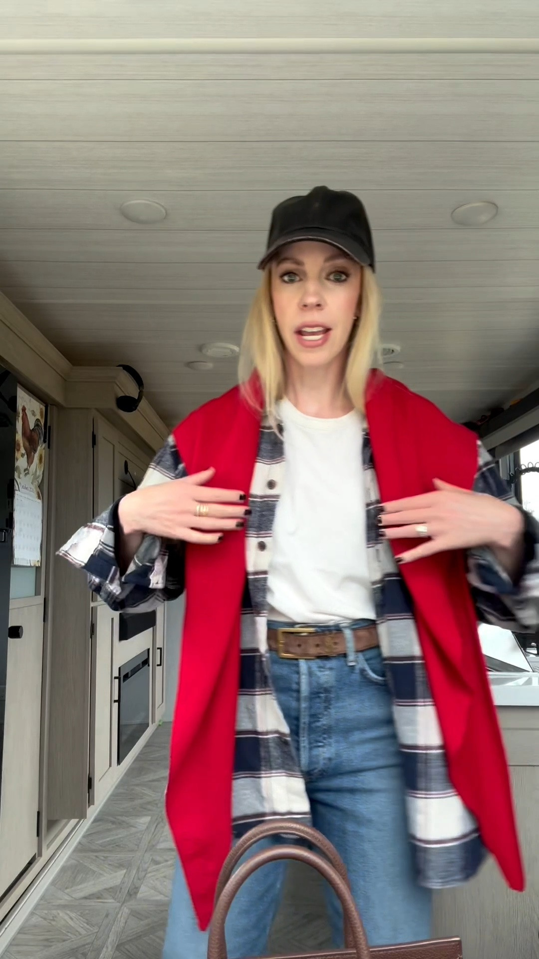 Flannel shirt outfit, casual fall looks over 40, suede YSL belt, @Quince wool triangle scarf, AGOLDE jeans, cowboy boots

#LTKootd #LTKdayinmylife #LTKOver40