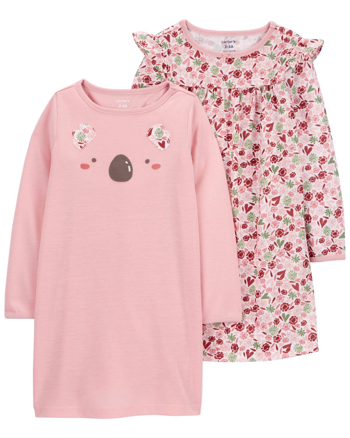 Kid 2-Pack Long-Sleeve Nightgowns - Carter's | Carter's | Carter's