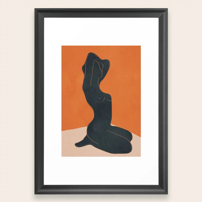 Abstract Nude IV Framed Art Print | Society6
