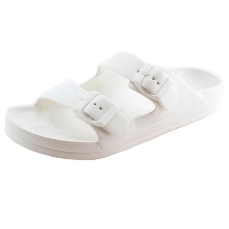 Women's Lightweight Comfort Soft Slides EVA Adjustable Double Buckle Flat Sandals (FREE SHIPPING) | Walmart (US)