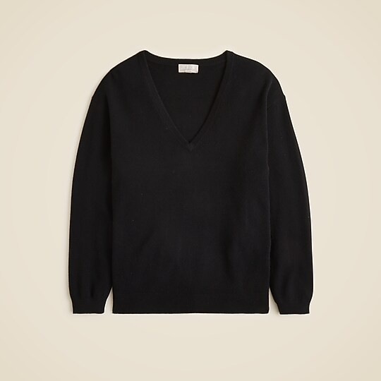 Cashmere relaxed V-neck sweater | J. Crew US