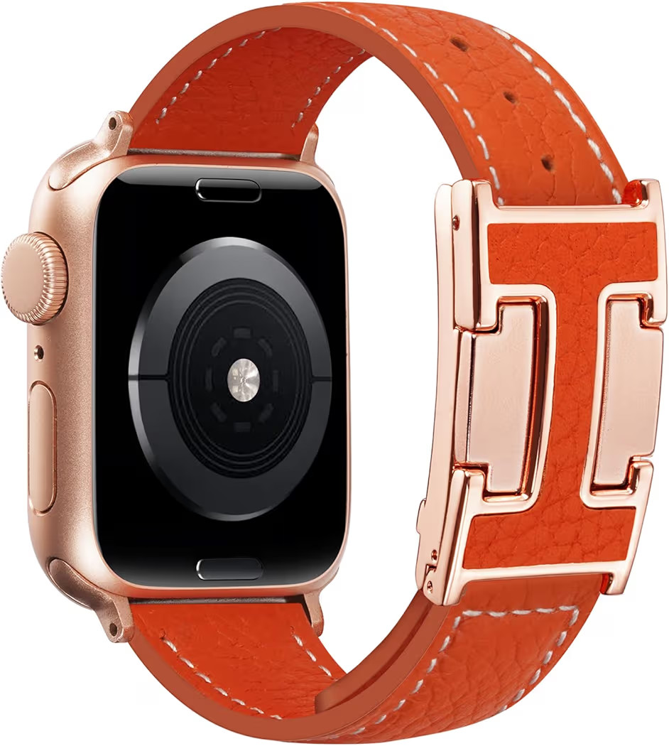 Leather Magnetic Band Compatible with Apple Watch Bands 38mm 40mm 41mm 42mm 44mm 45mm 46mm 49mm f... | Amazon (US)