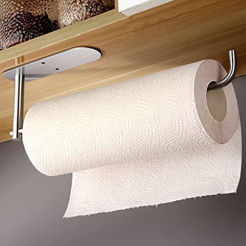 YIGII Paper Towel Holder Under Cabinet Mount - Self Adhesive Paper Towel Rack or Wall Mounted for... | Amazon (US)