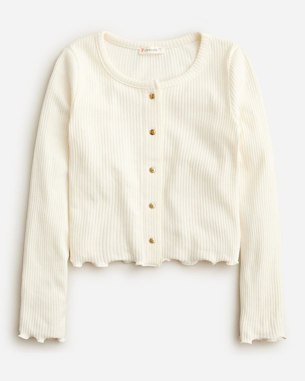 Girls' long-sleeve cropped ribbed T-shirt | J. Crew US