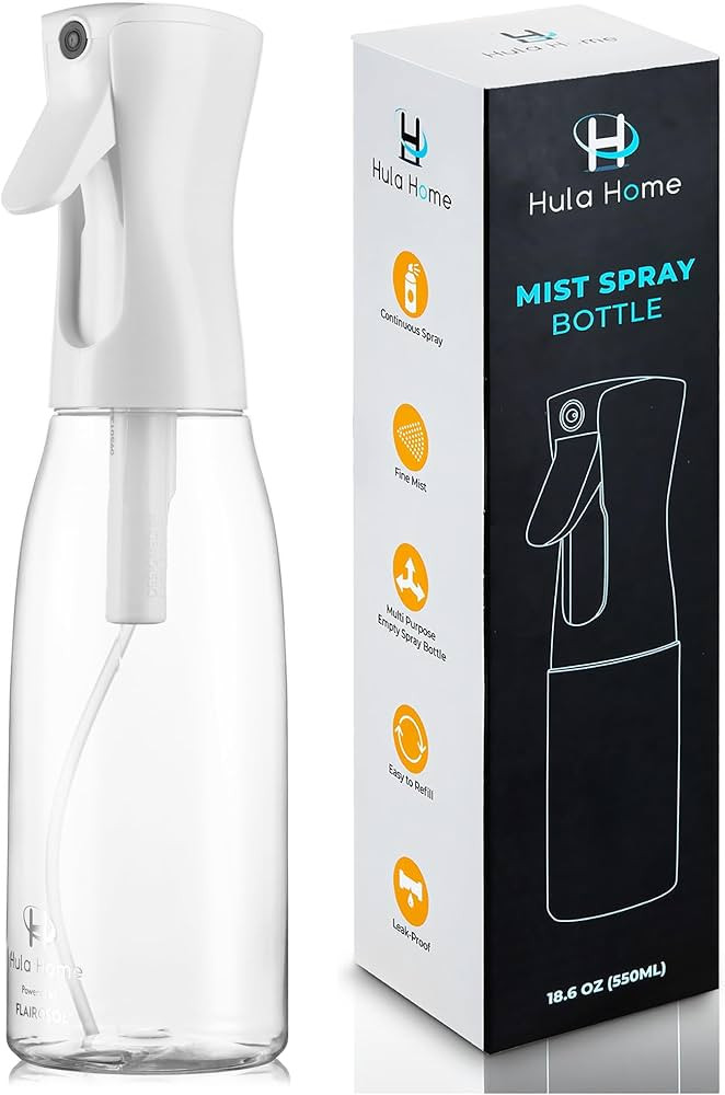 Hula Home Spray Bottle for Hair (20oz/590ml) - Powered by Flairosol® Spray Technology - Continuo... | Amazon (US)