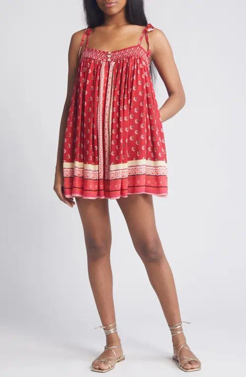 Free People Intimately FP Rule The World Pajama Romper in Ruby Combo at Nordstrom, Size Large | Nordstrom