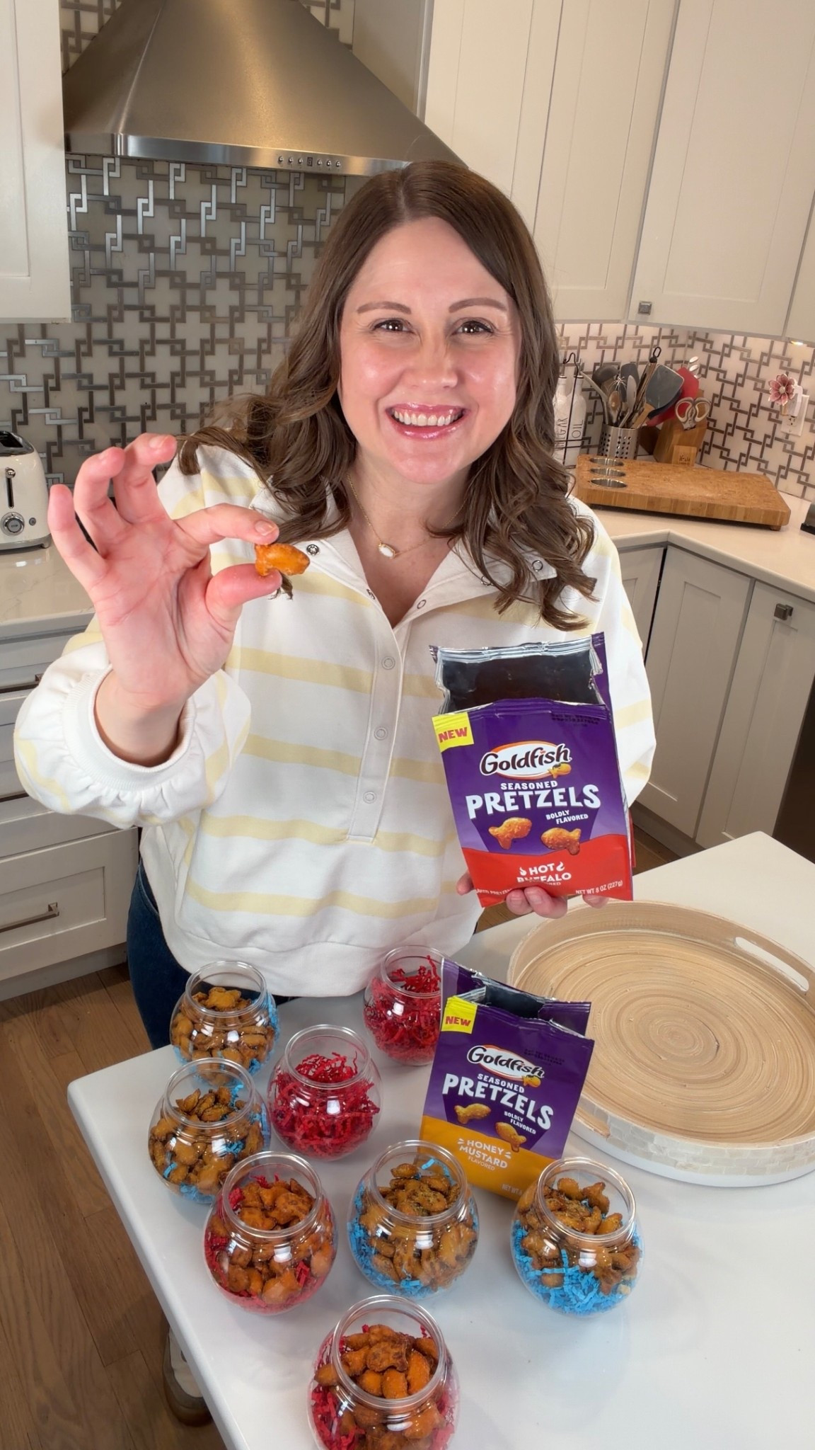 #ad Such a fun way to level up your snack setup 🐟🥨 I grabbed the NEW Goldfish® Seasoned Pretzels at @Target and they did not disappoint 🙌 @goldfishsmiles

They come in two flavors—Honey Mustard (perfect mix of sweet + savory) and Hot Buffalo (bold, hot + tangy!) and both have that crunchy pretzel texture we love. I poured them into mini fishbowls and it instantly made the whole setup feel extra cute and party-ready 🐠✨

These are one of those easy upgrades that make your setup feel a little more special without doing anything complicated 🙌

Linked these plus a few more entertaining favorites for you!

#GoldfishPartner #TargetPartner #Target #LTKFamily #LTKFinds #HostingAtHome #SnackSetup #TargetFinds #PartySnacks #LTKEntertaining