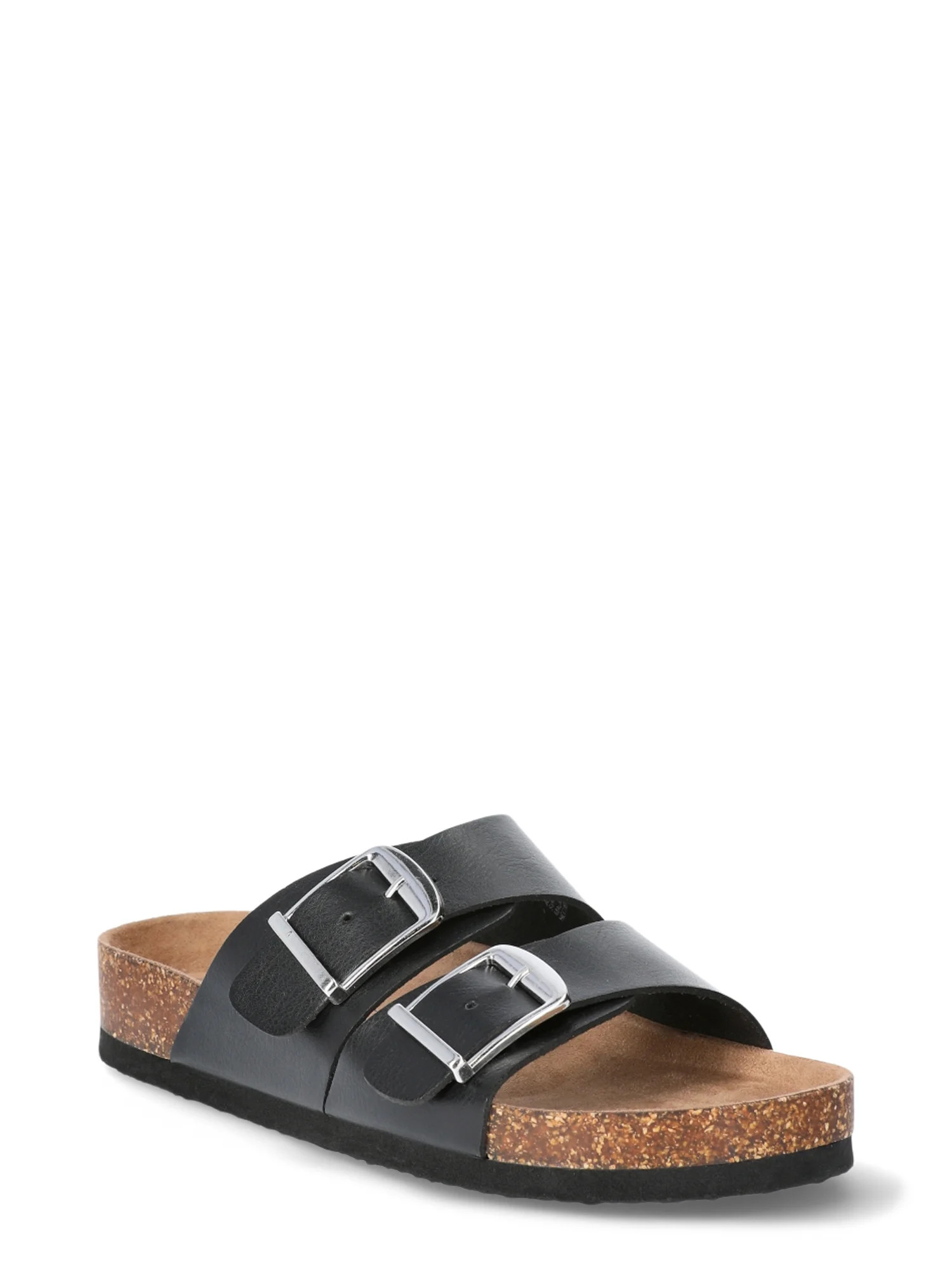Time and Tru Women's Footbed Slide Sandals, Wide Width Available | Walmart (US)
