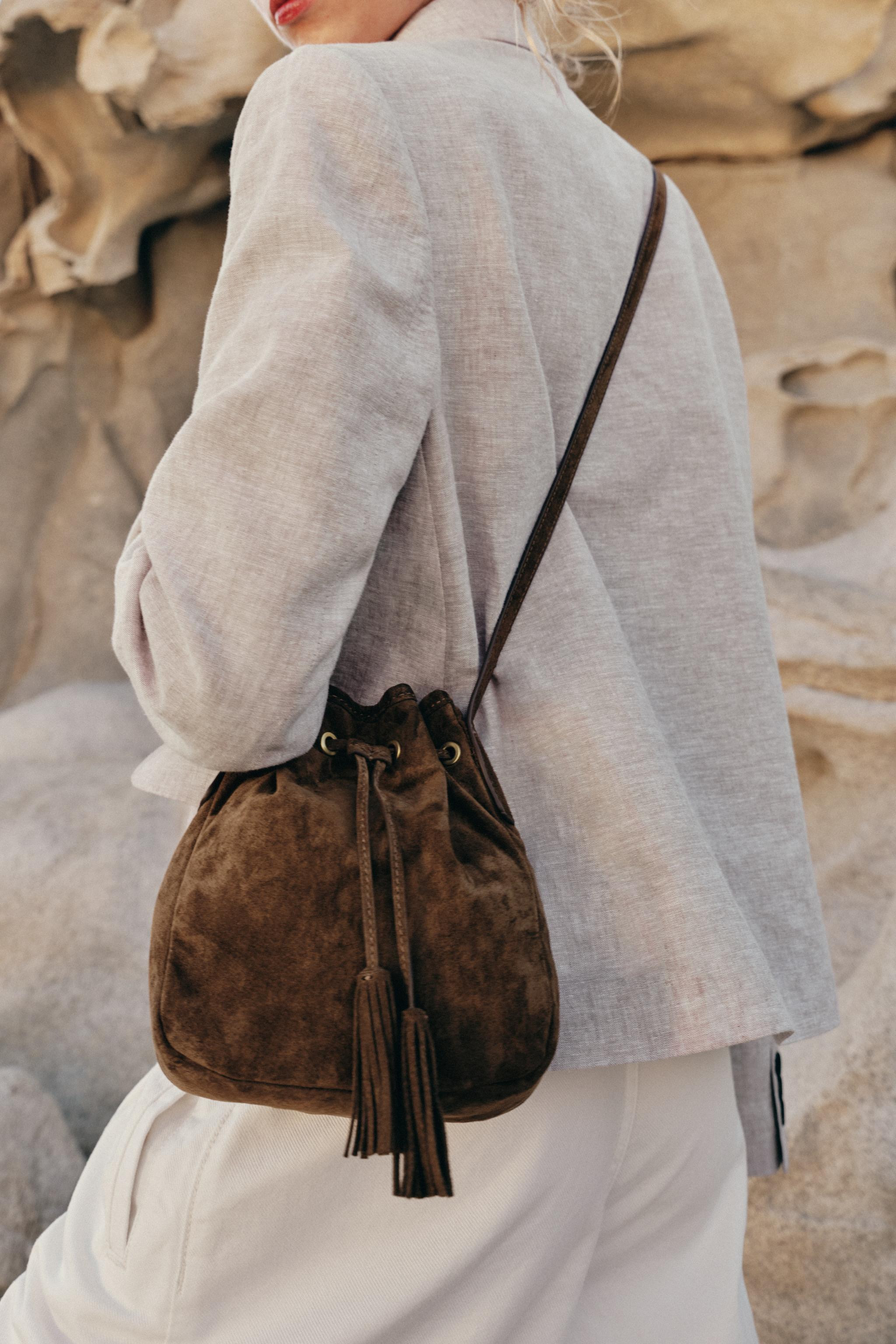 MINI RUCHED LEATHER CROSSBODY BAG | Zara US