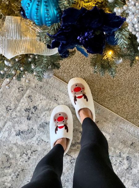 Festive holiday slippers. Sized up half a size. Comes in other colors and prints.

#LTKHolidaySale 

#LTKfindsunder50 #LTKshoecrush
