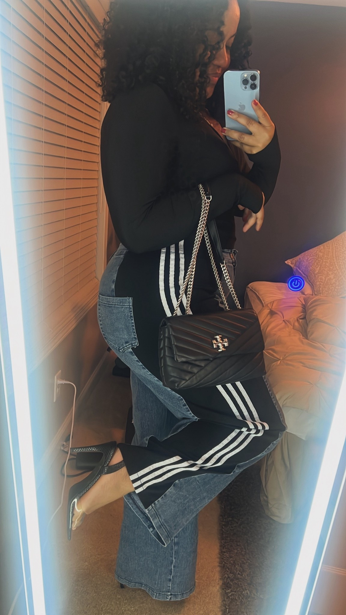 Perfect comfy fit for a night out. Curvy girl friendly jeans! When I say the stretch on this denim is >>> I mean it! 

The top is part of a 2 piece set and the heels are comfortable for a good while before they start hurting (I have had 2 knee surgeries so trust me on this)


#LTKPlusSize #LTKShoeCrush #LTKMidsize