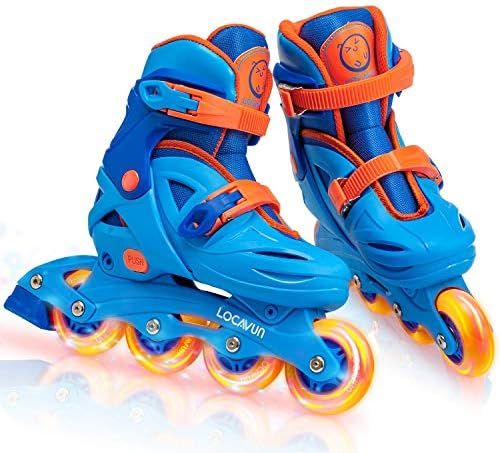 LOCAVUN Adjustable Light up Inline Skates for Kids, Hard Shell Roller Blades for Girls and Boys | Amazon (US)