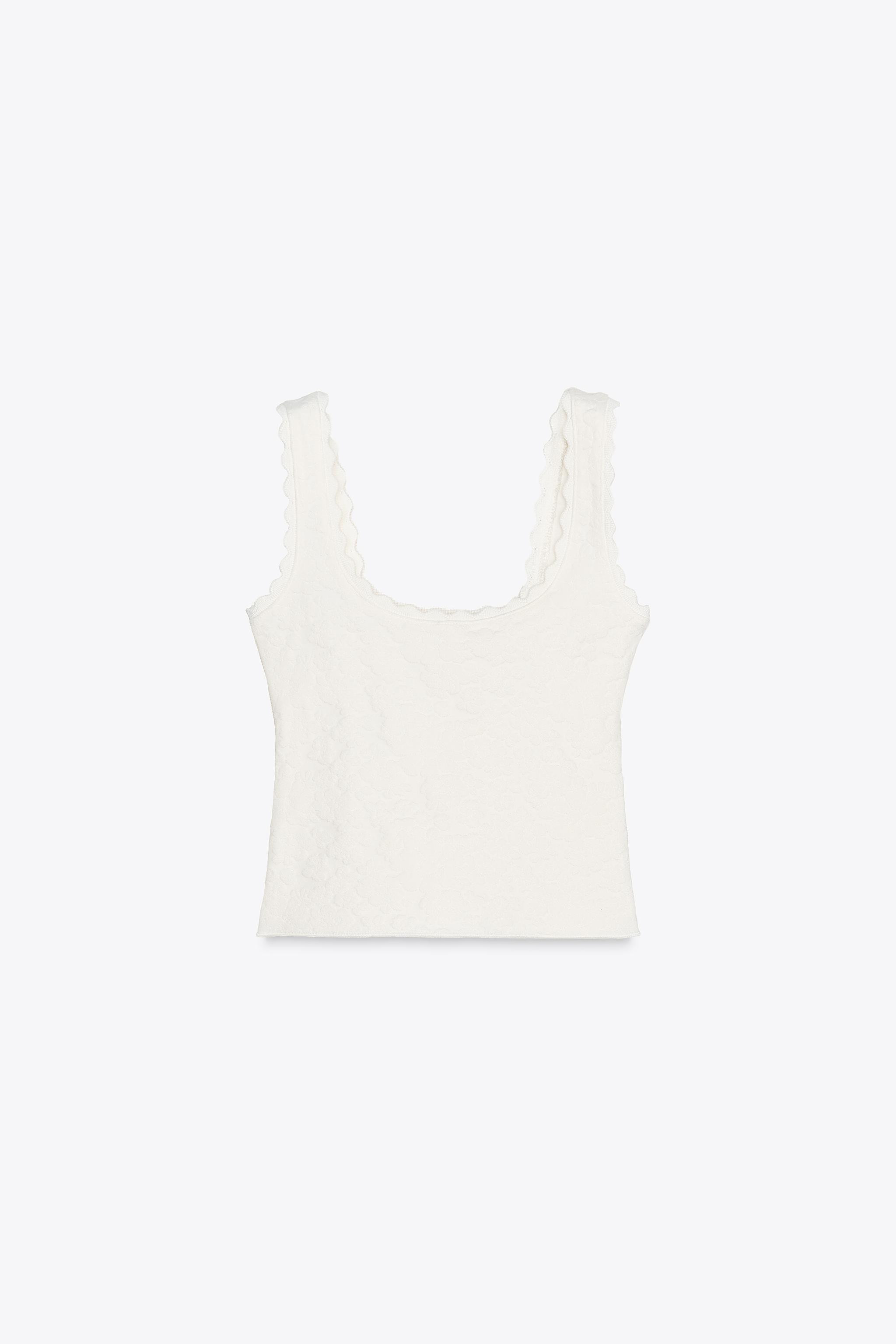 STRETCH JACQUARD TOP | Zara US