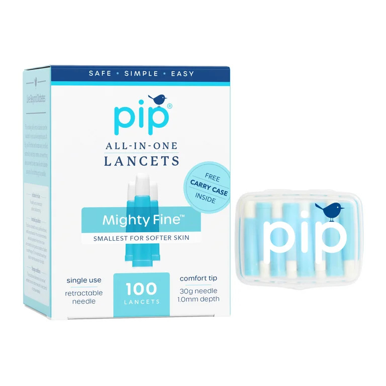 Pip Lancets, All-in-One Diabetes Safety Lancets, 30g x 1.0mm, 100 Count Box - Walmart.com | Walmart (US)