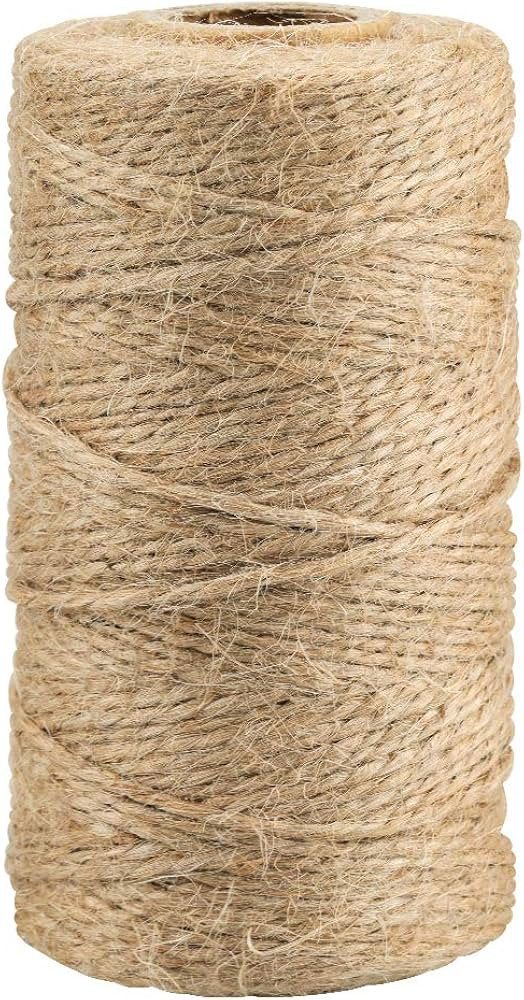 KINGLAKE 328 Feet Natural Jute Twine Best Arts Crafts Gift Twine Christmas Twine Durable Packing ... | Amazon (US)