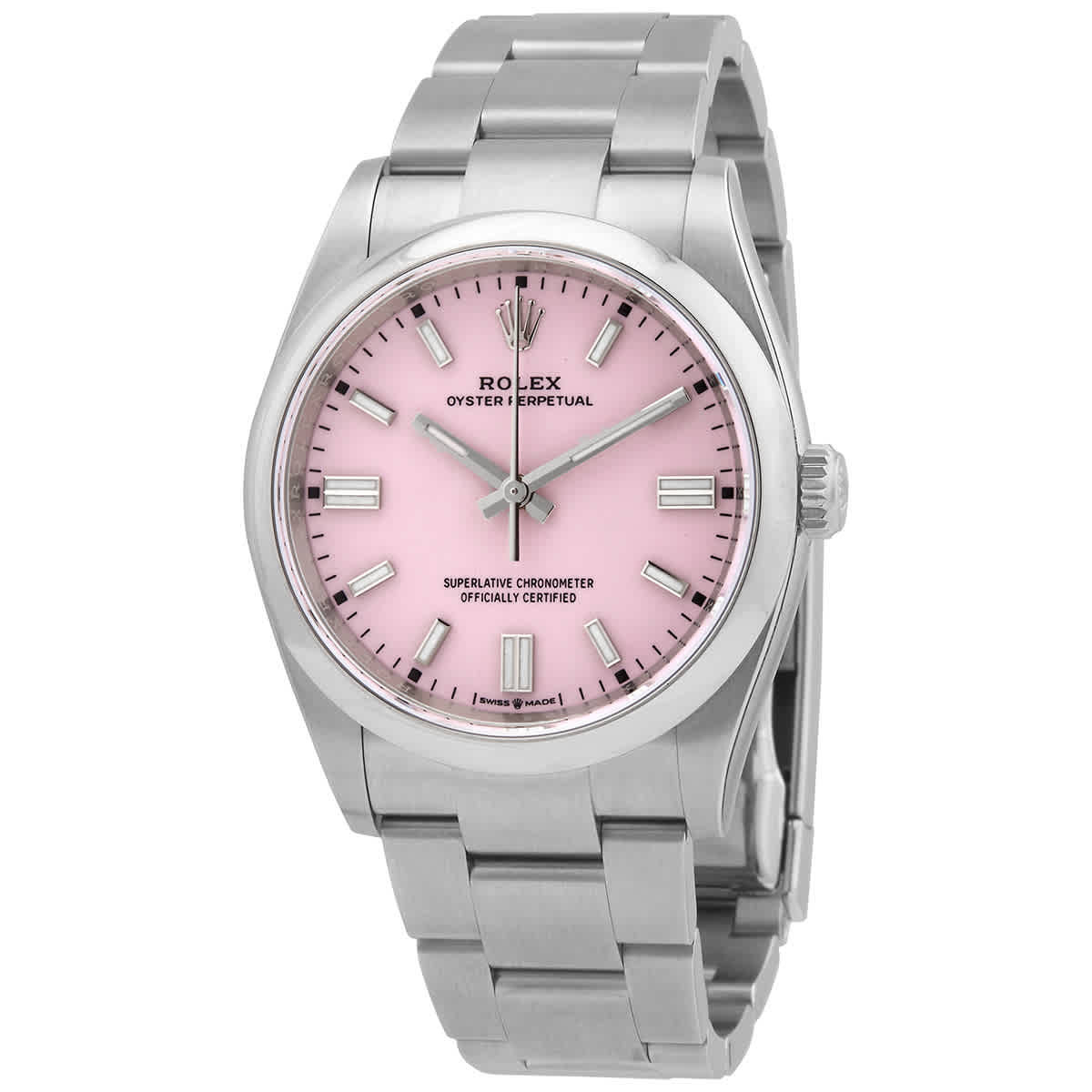 Rolex Oyster Perpetual Automatic Chronometer Candy Pink Dial Unisex Watch 126000PKSO | Jomashop.com & JomaDeals.com