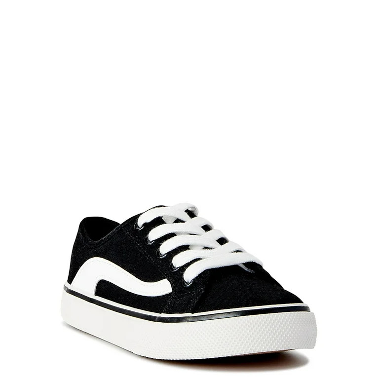 Wonder Nation Little Girl & Big Girl Casual Canvas Sneaker, Sizes 13-6 | Walmart (US)