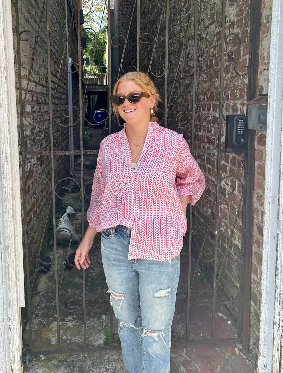 Geneva Shirt Dainty Pink | Madison Mathews