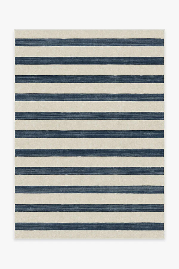 Sumi Sailor Stripe Navy Rug | Ruggable