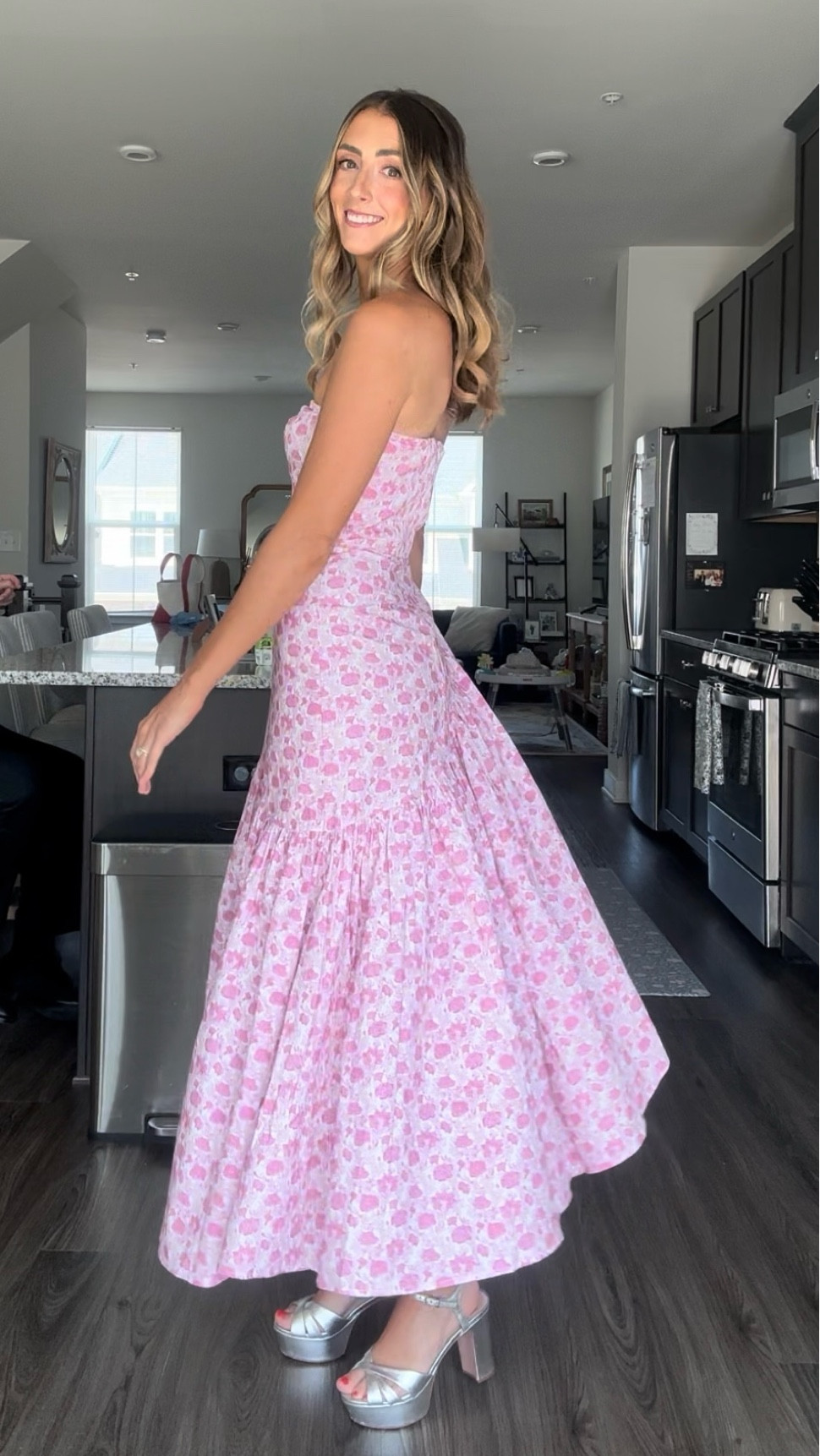 Loved this dress but I sized down two full sizes because of the smocking and strapless neckline 🌸

#LTKWedding #LTKShoeCrush #LTKStyleTip